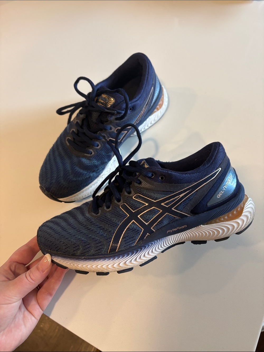 Asics Women's Running Shoes - Dark Blue with White Accents